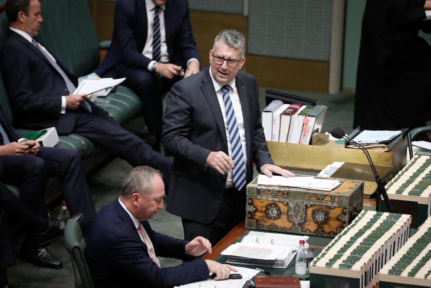 Water Minister Keith Pitt, Barnaby Joyce. June 2021.