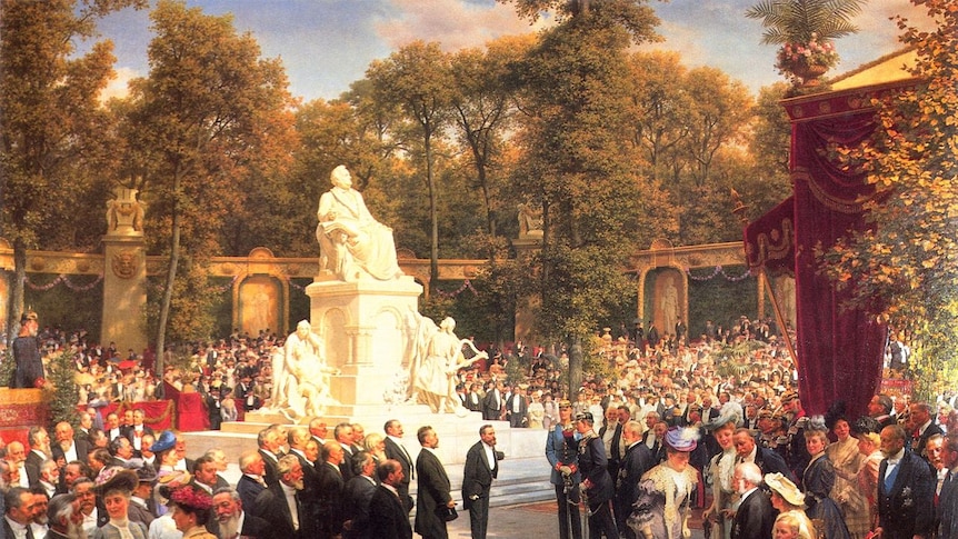Anton von Werner: The Unveiling of the Memorial to Richard Wagner in Berlin.