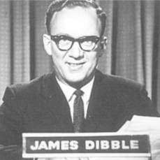 James Dibble presents the first ABC TV News bulletin