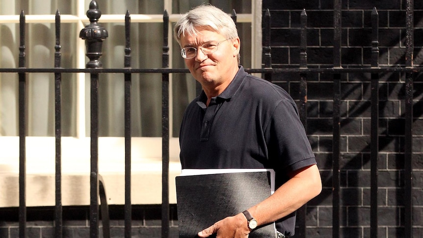Andrew Mitchell leaves 10 Downing Street after attending a meeting