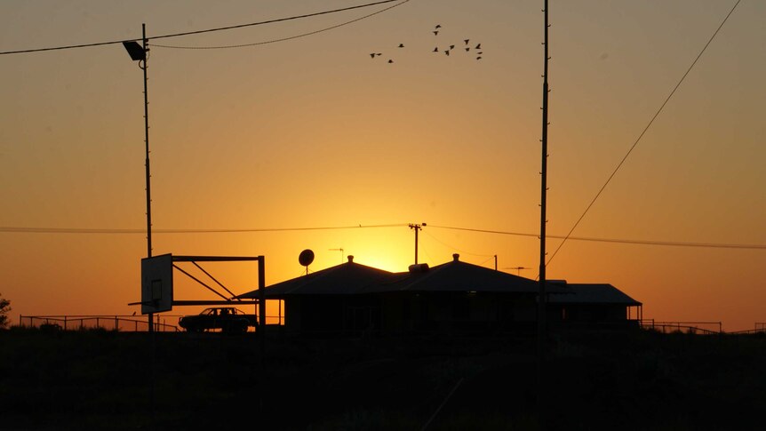 House at sunset in Wangkatjungka