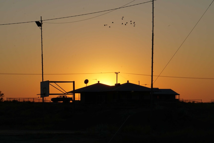 House at sunset in Wangkatjungka