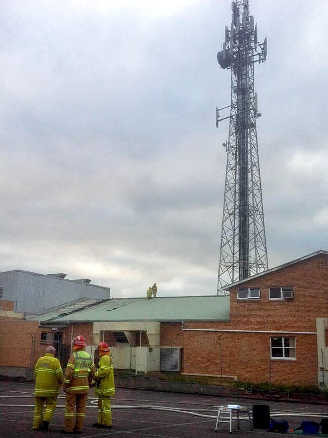 Fire crews at Warrnambool Telstra exchange