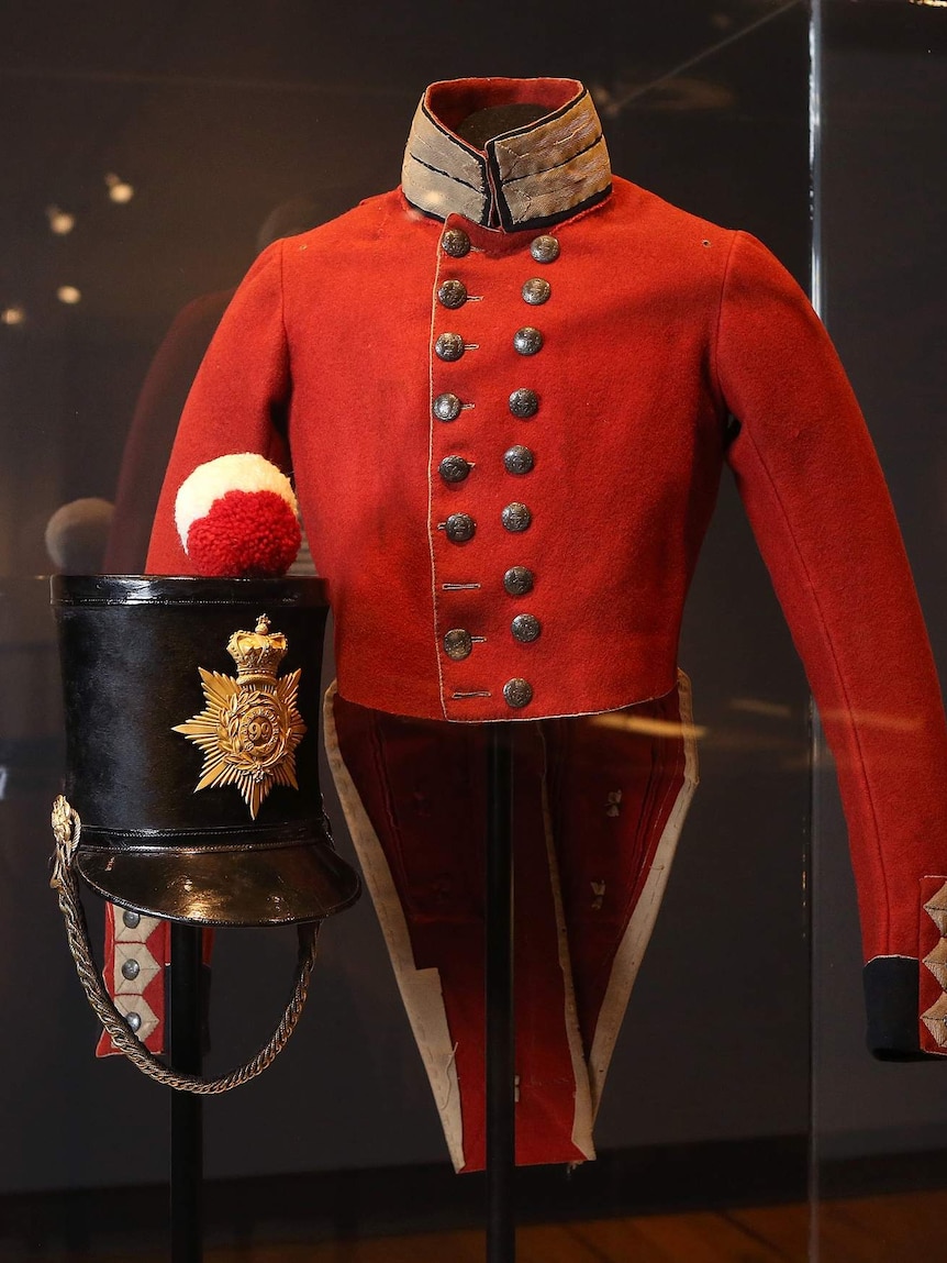 British redcoat soldier's uniform and hat