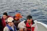 Mohamad on the rubber boat arranged by people smugglers