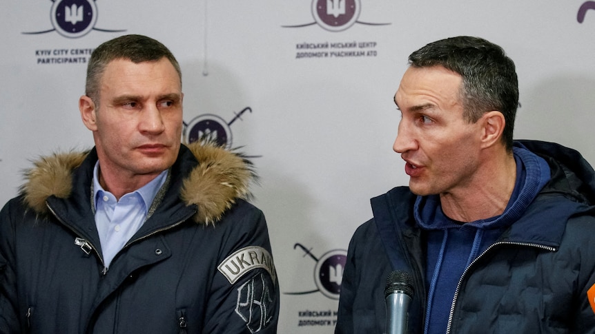 Ukrainian boxer Wladimir Klitschko announces that he'll join the Ukrainian Territorial Defence Forces with his brother