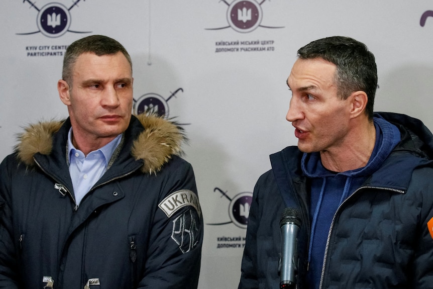 Ukrainian boxer Wladimir Klitschko announces that he'll join the Ukrainian Territorial Defence Forces with his brother