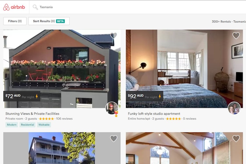 Airbnb accommodation in Hobart