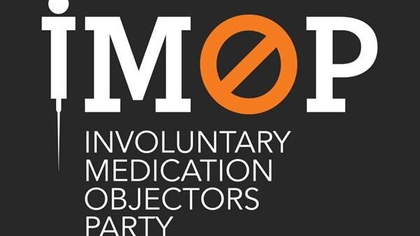 The Involuntary Medication Objectors Party logo.
