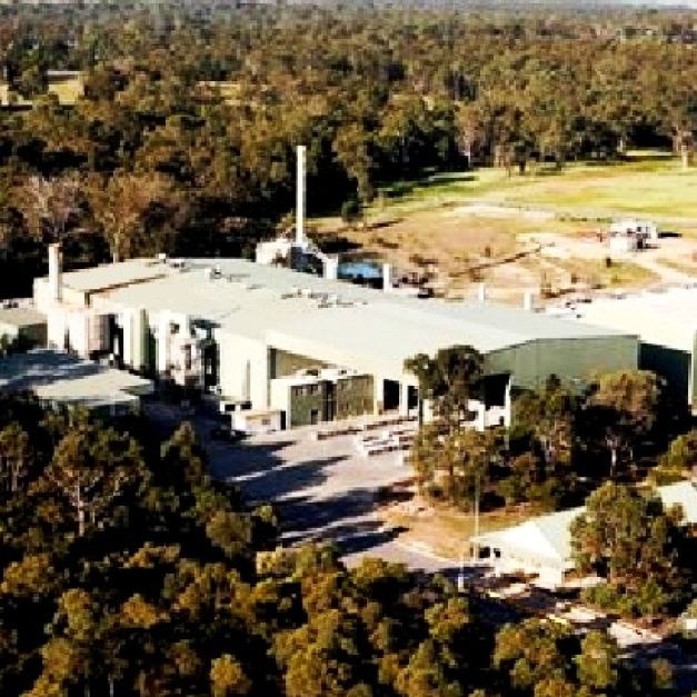 Aerial photo of thermal treatment plant.