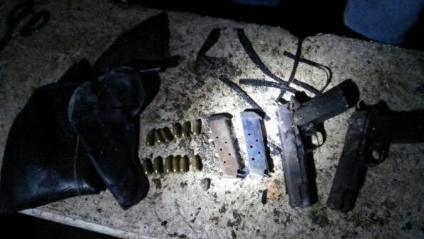 Handguns that were later confirmed to be from the Philippines.