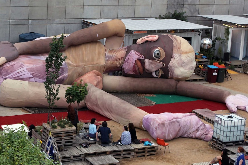 Giant sculpture at the Melbourne Testing Grounds