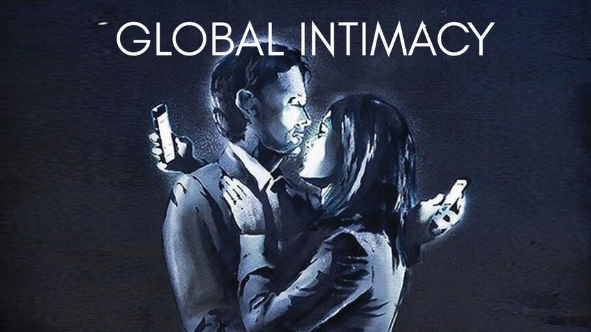 A Banksy image of two lovers embracing but looking at their phones over each other's shoulder makes up the cover of TQX's album.
