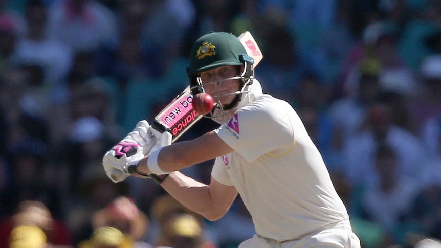 Australia's Steve Smith playing a high ball during the 2017-18 Ashes series against England.
