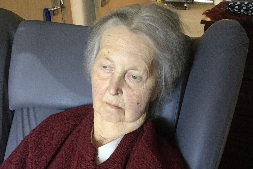 An elderly woman whose health declined rapidly in a nursing home