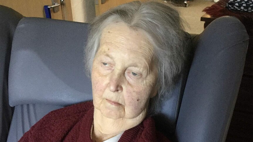 An elderly woman whose health declined rapidly in a nursing home