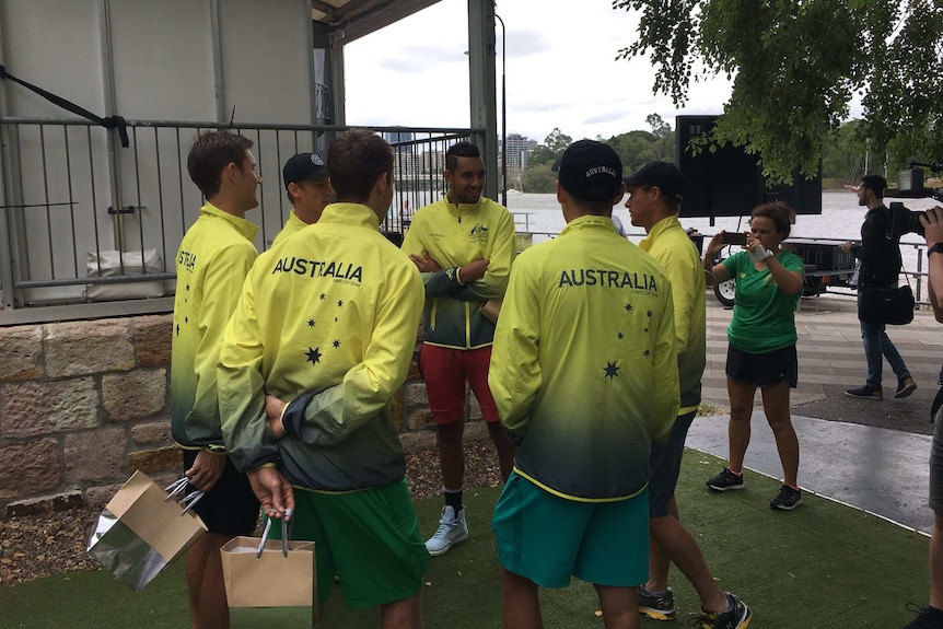 Australian Davis Cup team in Brisbane
