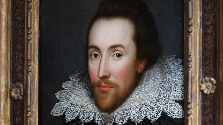 Portrait of William Shakespeare in his forties.