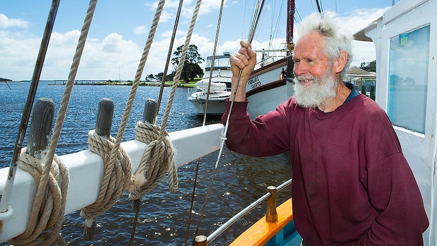 Neil on deck in Smithton