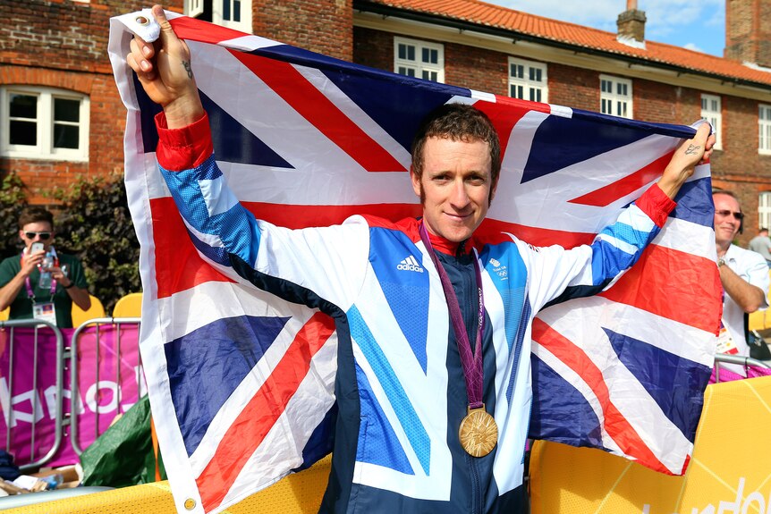 Recovery ... Bradley Wiggins has left hospital after yesterday's training crash.