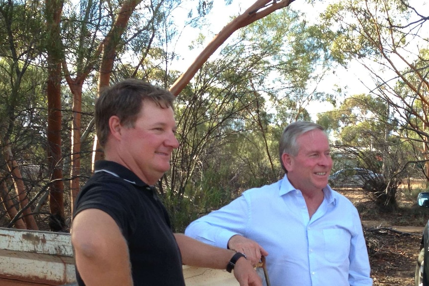 Colin Barnett and farmer Bradley Auld