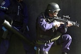 AFP officer during a counter-terrorism exercise.