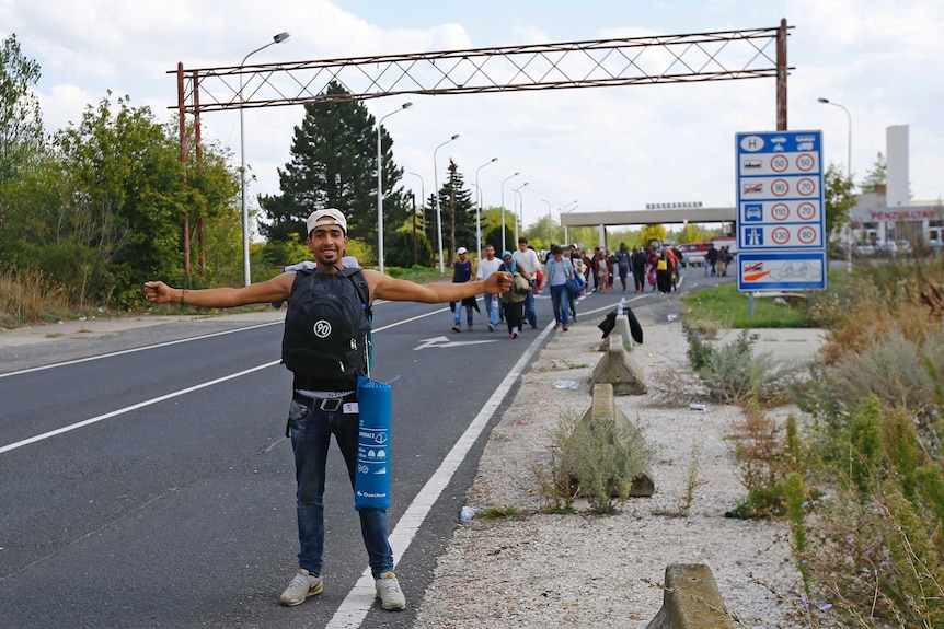 Asylum seeker enters Austria by foot