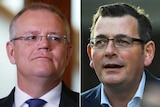 Side by side photos of Scott Morrison and Daniel Andrews