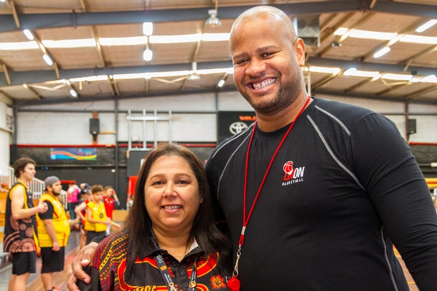 Ada Peterson and Randy Livingston at Mildura Basketball Stadium