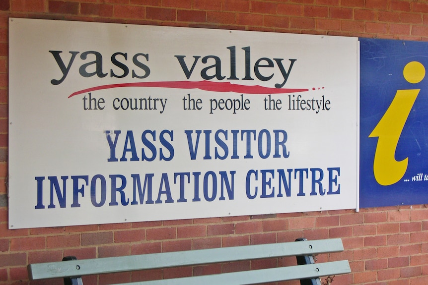 Sign outside the Yass Valley Visitor Information Centre in NSW. April 2012. Generic.