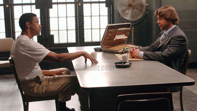 Denzel Washington and Russell Crowe perform opposite one another in American Gangster.