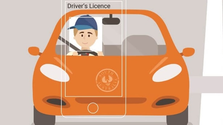 Promotional graphic for digital drivers' licences.