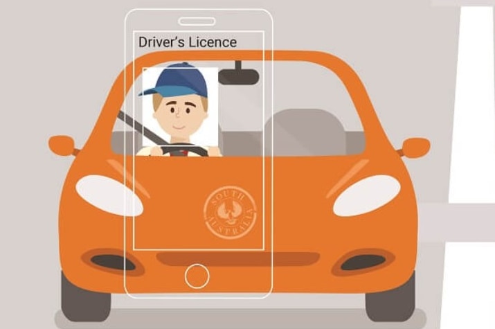 Promotional graphic for digital drivers' licences.