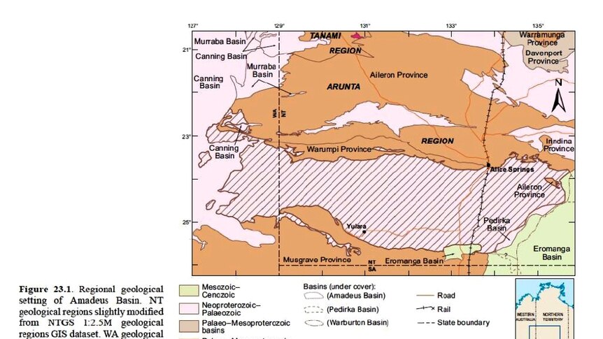 Map of the Amadeus Basin location