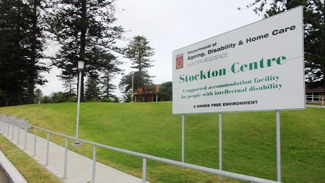 A sign outside the Stockton Centre for people with a disability.