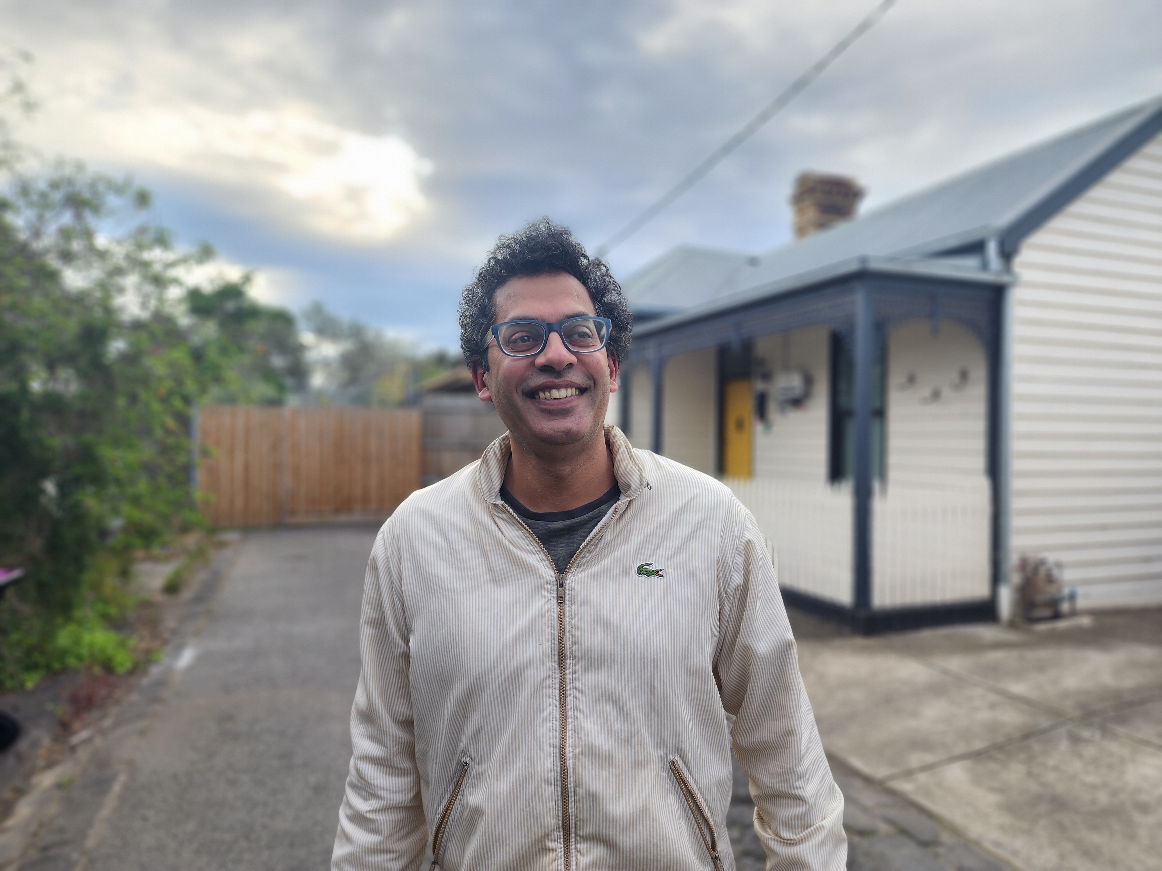 A man outside a home in Brunswick, Melbourne