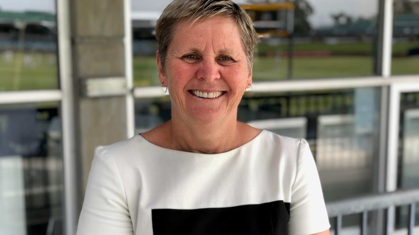 A mid shot of a smiling Western Australian Cricket Association chief executive officer Christina Matthews.