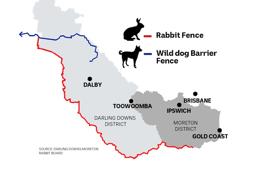 map of rabbit fence