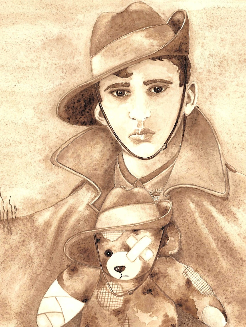 Illustration from a children's book about Anzacs