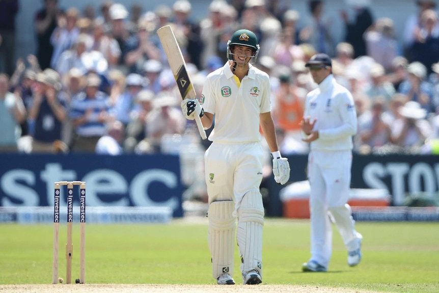 Ashton Agar celebrates a Test debut fifty at Trent Bridge