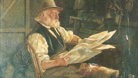 Fredrick McCubbin's painting Old politician 1855-1879