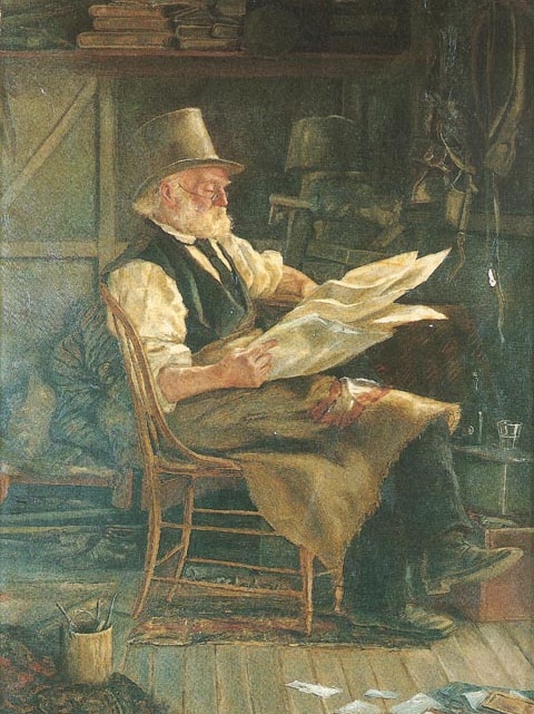Fredrick McCubbin's painting Old politician 1855-1879