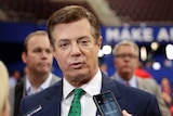 Donald Trump's campaign chairman Paul Manafort talks to reporters in July 2016.