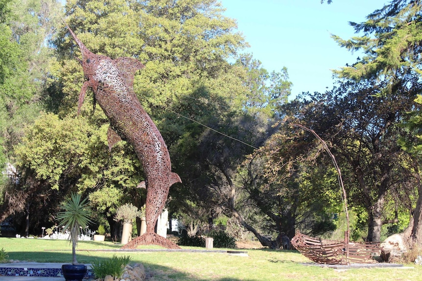 Marlin spanner sculpture