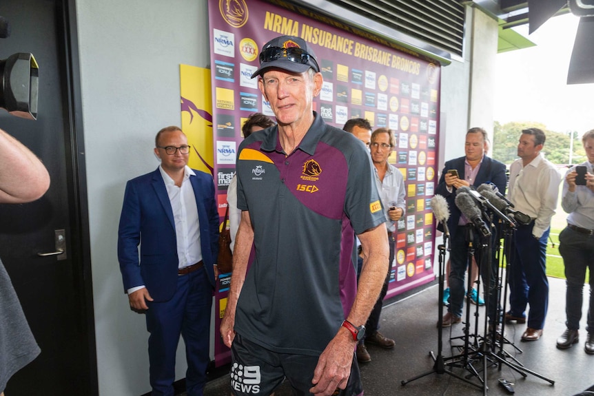 Brisbane Broncos coach Wayne Bennett at a media conference in Brisbane on November 30, 2018.