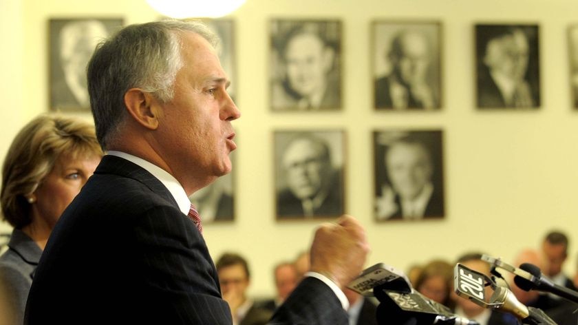 Malcolm Turnbull addresses the media in his first press conference as Liberal Party leader