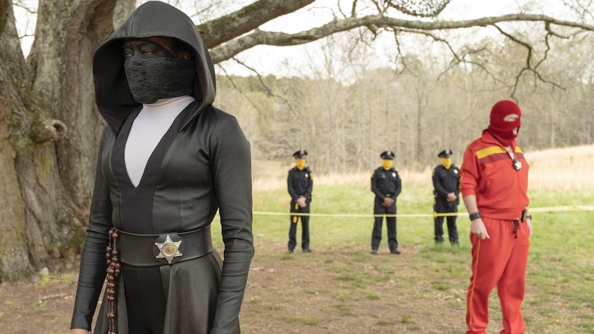 This image released by HBO shows Regina King in a scene from Watchmen.