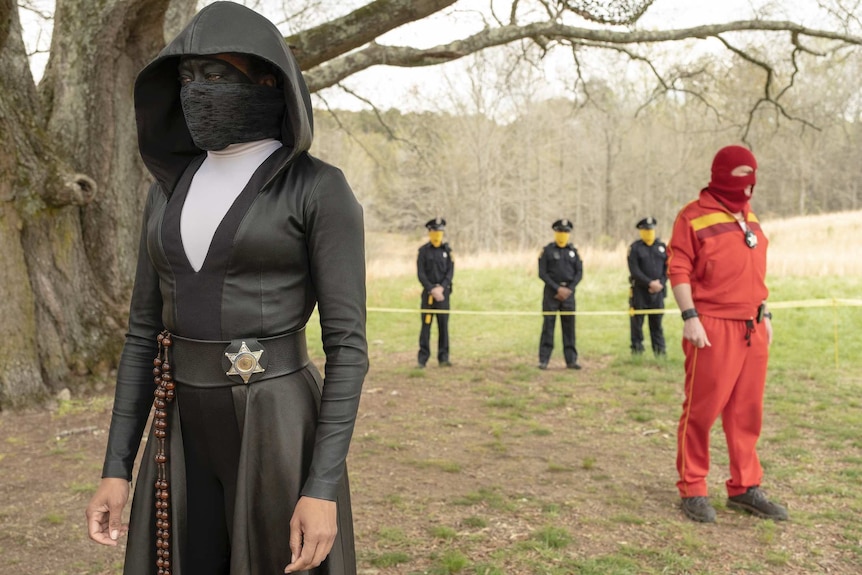 This image released by HBO shows Regina King in a scene from Watchmen.