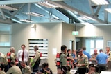 Australian urban rescue experts wait to board a RAAF plane bound for Christchurch.