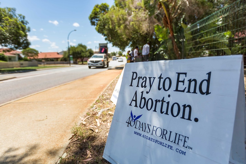 Prayer vigil being held outside abortion clinic